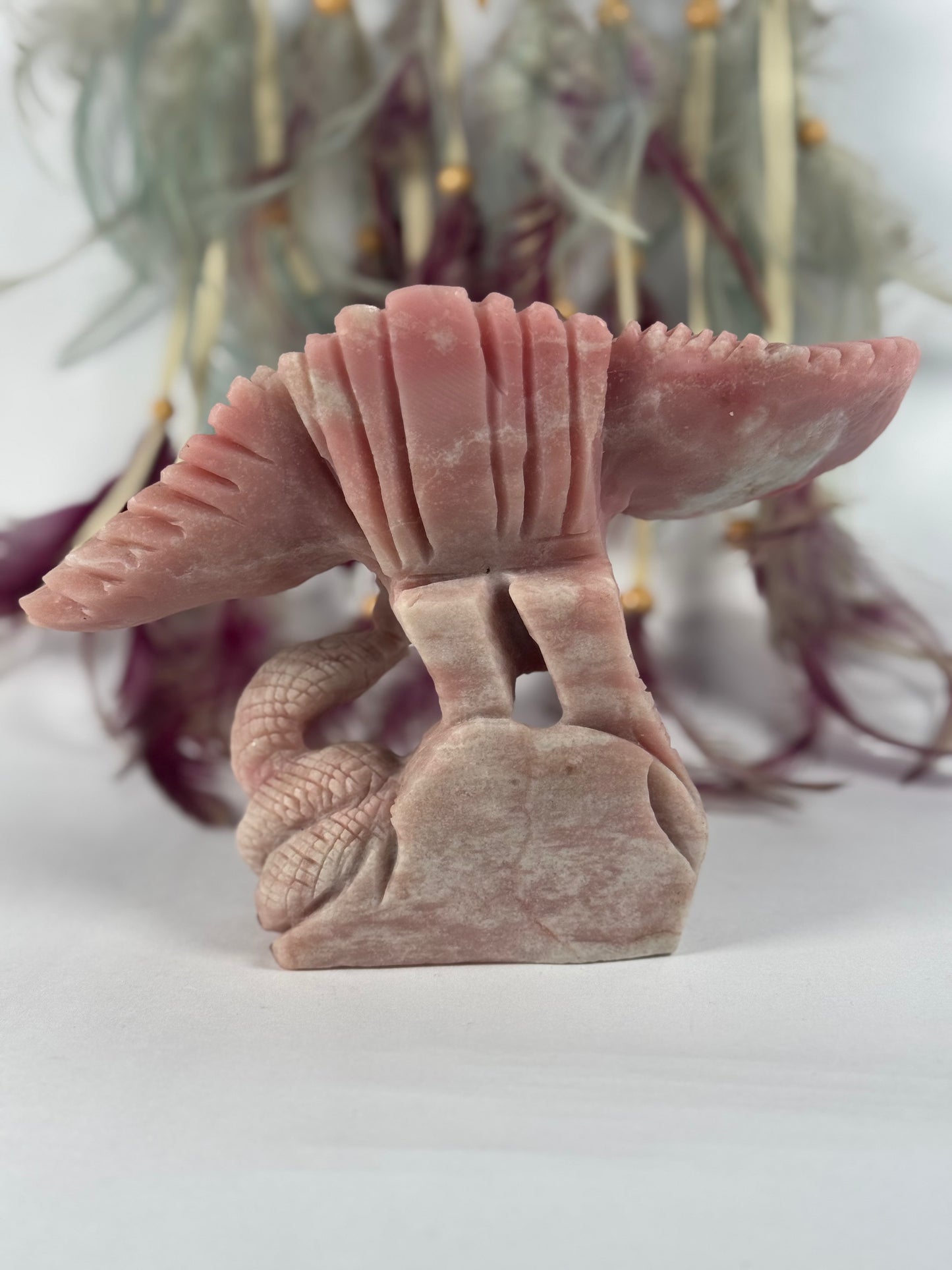 Pink Opal Eagle with snake