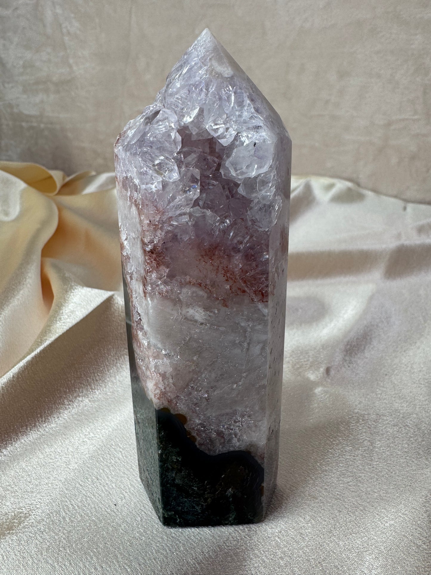 Roze Amethist met Mosagaat toren 49