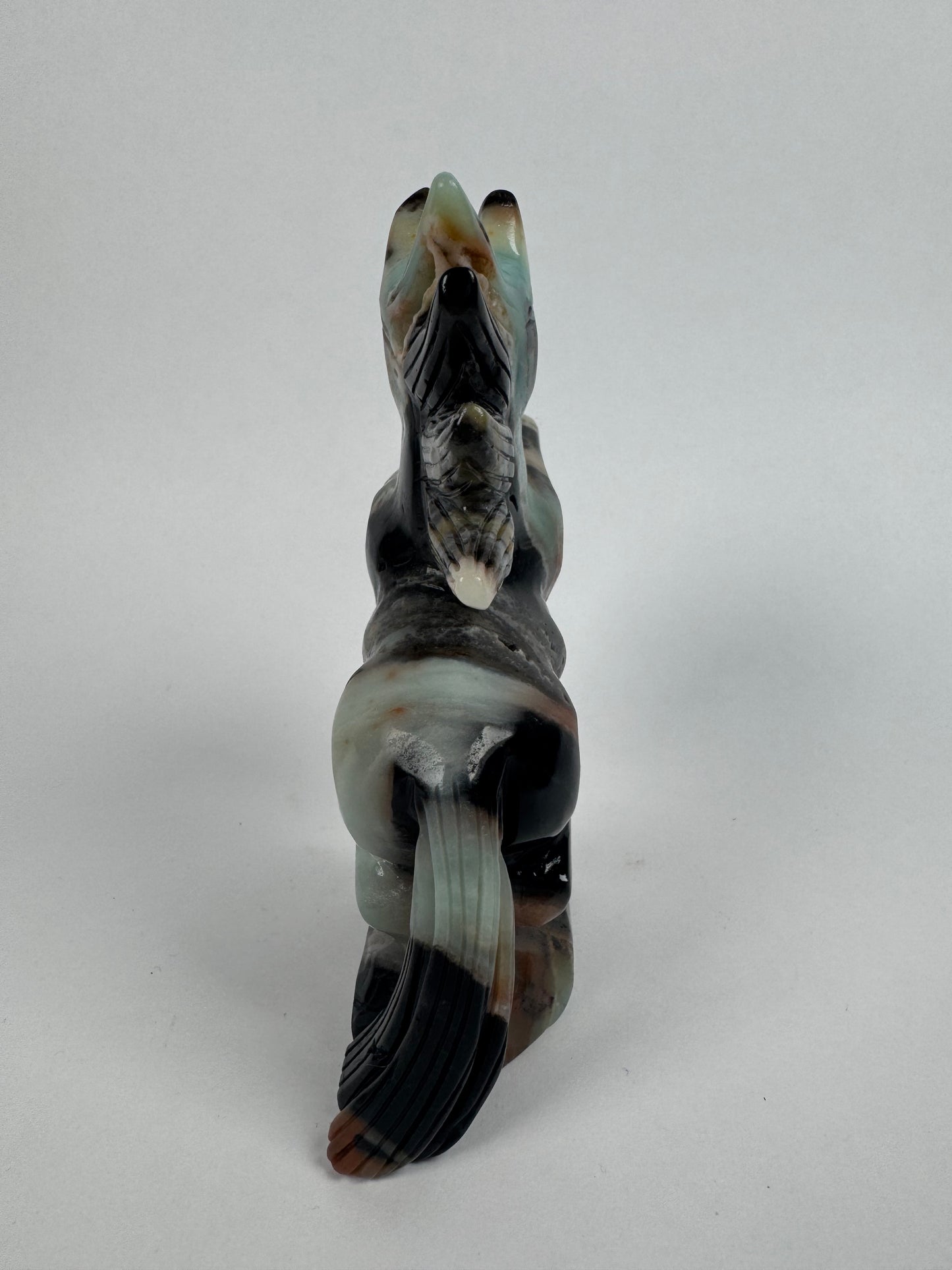 Caribbean Blue Calcite horse 32