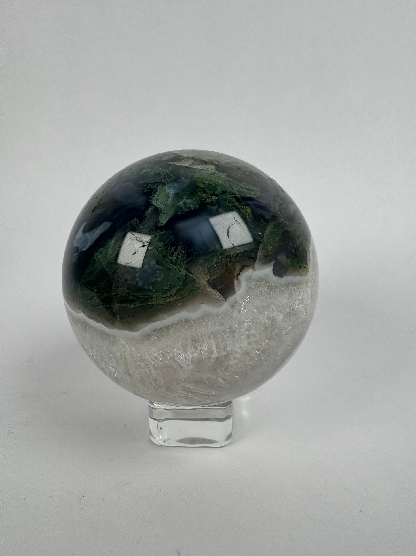 Moss agate ball 36 (unique item)