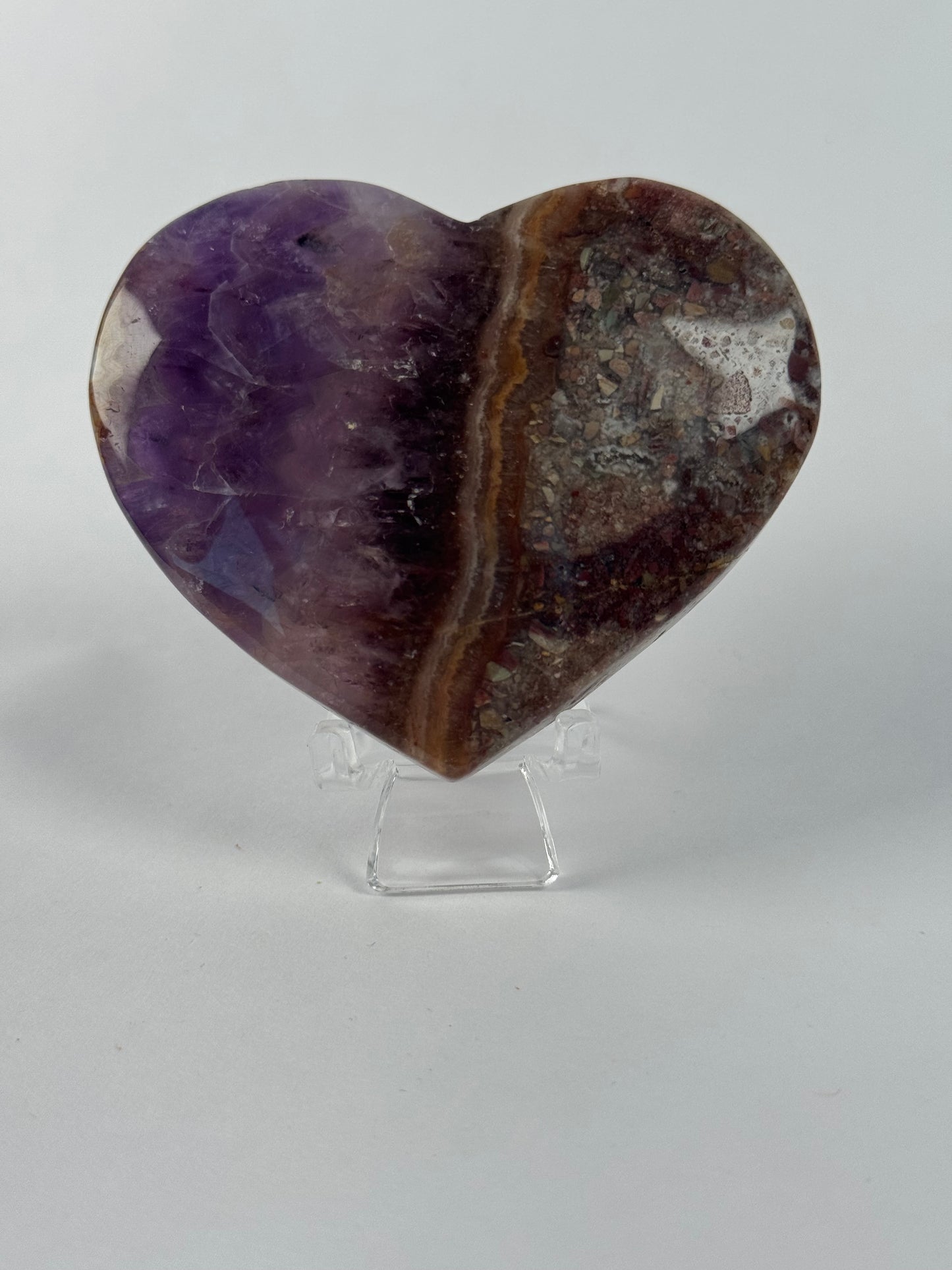 Amethyst with Crazy Lace Agate heart 2