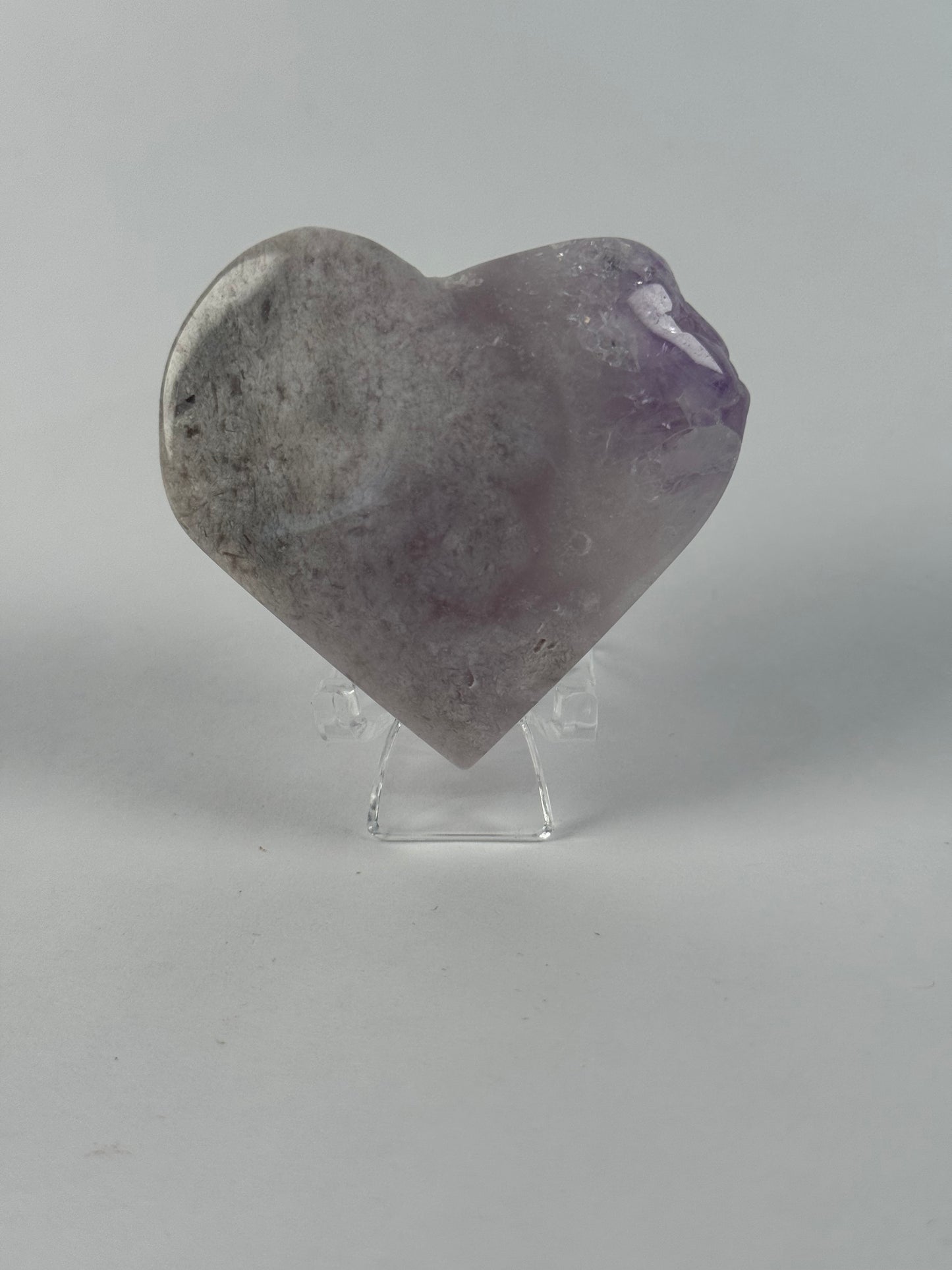 Pink Amethyst heart 3