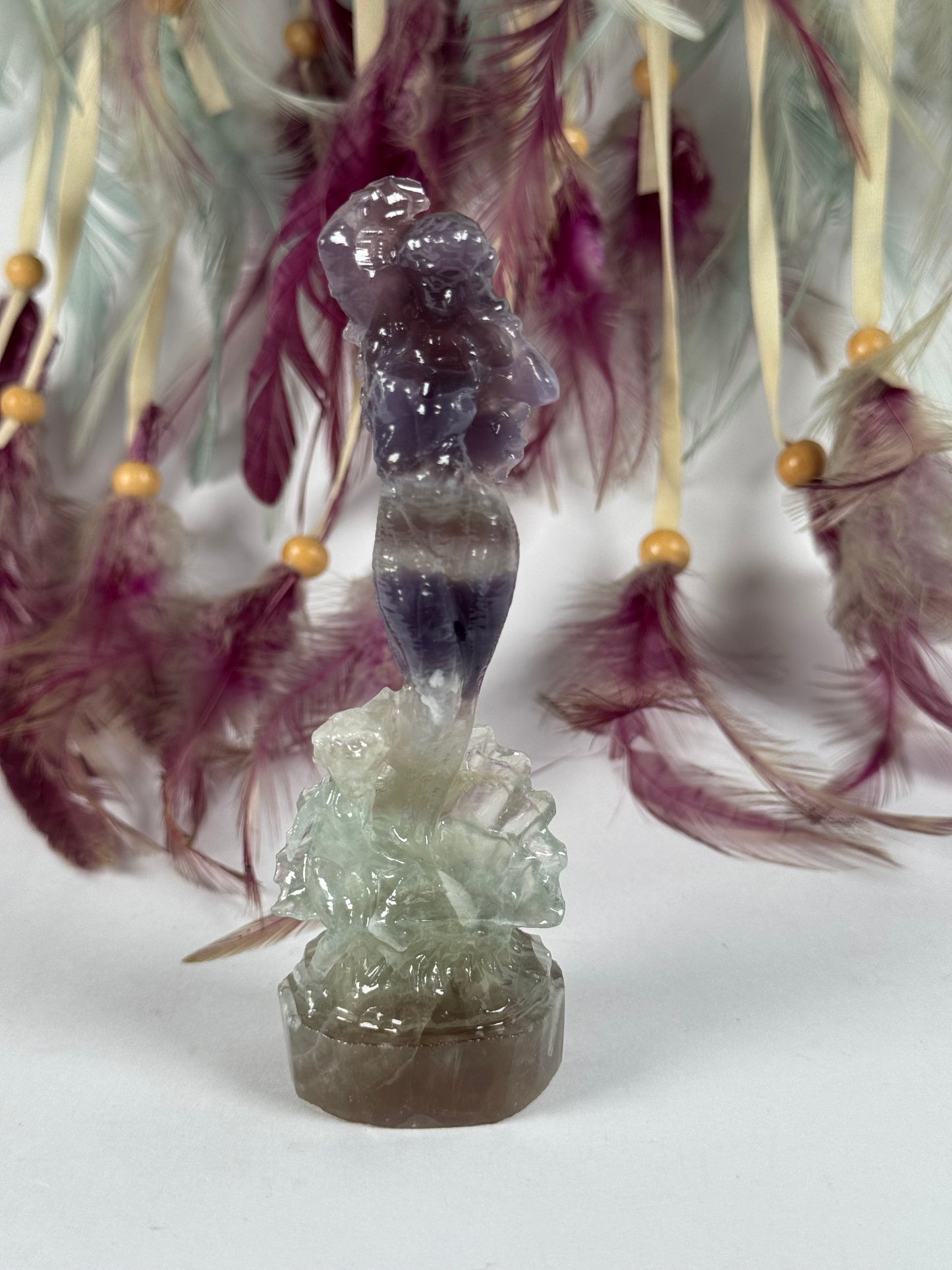 Fluorite Goddess with Angel 9