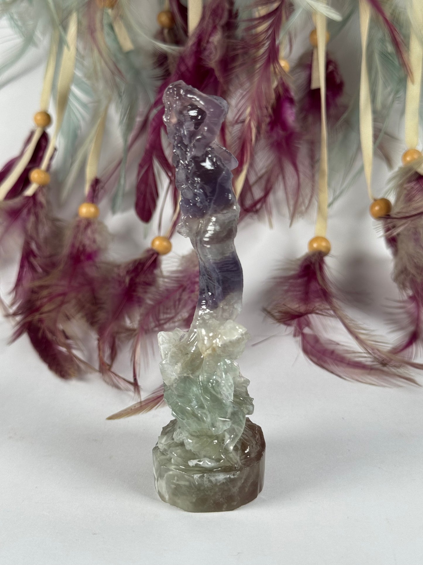Fluorite Goddess with Angel 9