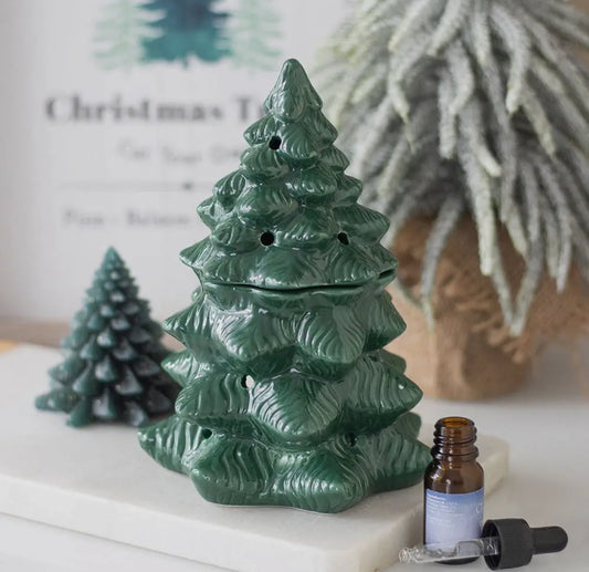 Groene winter Dennenboom olie- en waxbrander