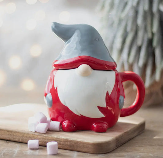 Kerst kabouter mok met deksel