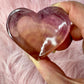 Rainbow Fluorite heart bowl 50