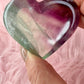 Rainbow Fluorite heart bowl 41