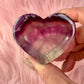 Rainbow Fluorite heart bowl 49