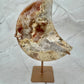 Pink Amethyst Moon on Stand 34