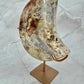 Pink Amethyst Moon on Stand 34