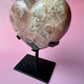 Pink Amethyst with Green Jasper Heart 6
