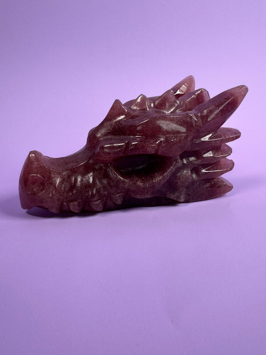 Strawberry Quartz Dragon Head 11