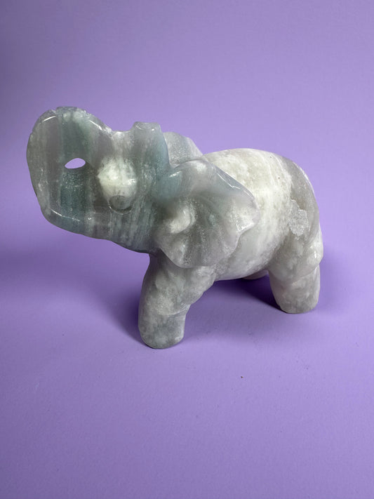 Sky Blue Jade Elephant 40