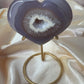 Agate heart on stand 46