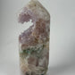 Roze Amethist toren 76 met groene Jaspis
