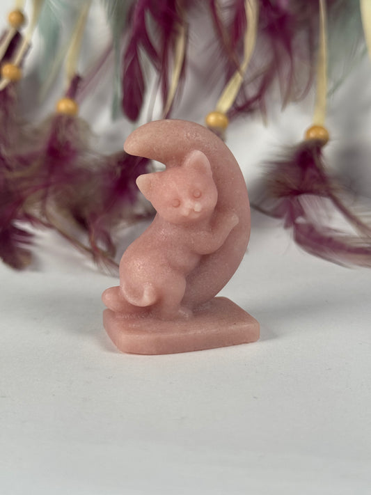 Roze Opaal kat met maan 5