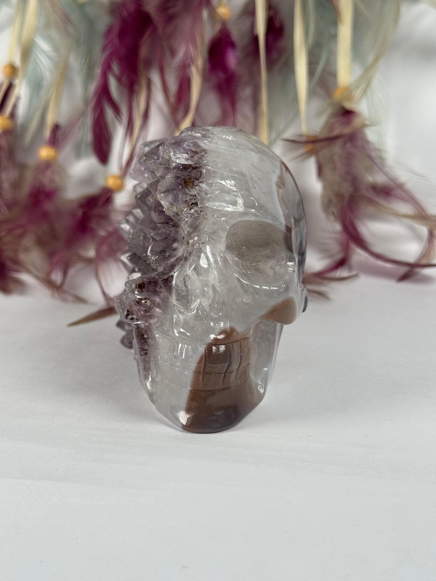 Agaat met Amethist skull