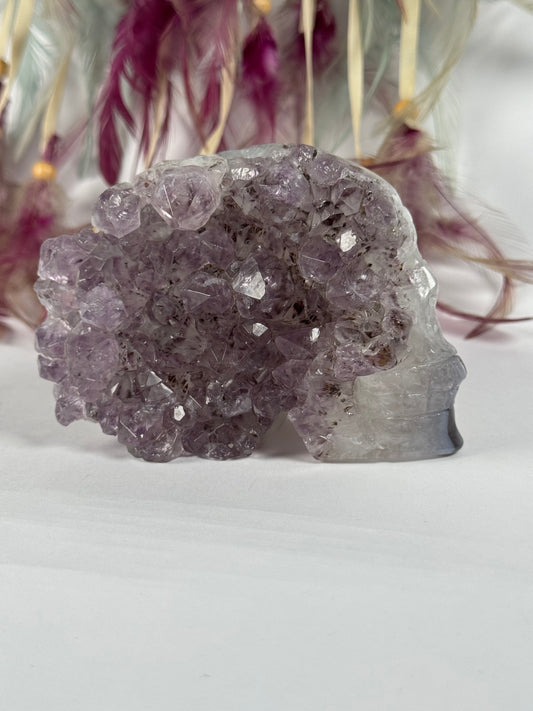 Agaat met Amethist skull