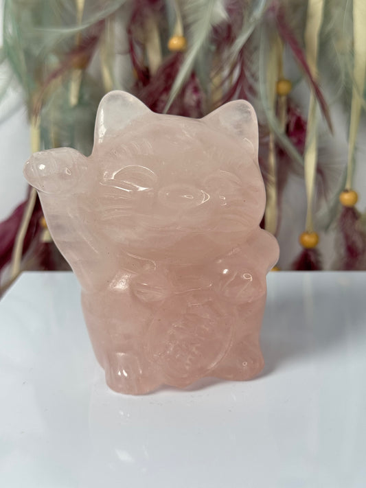 Lucky cat Rozenkwarts 32