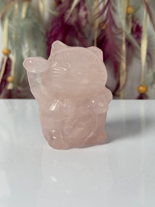 Lucky cat Rozenkwarts