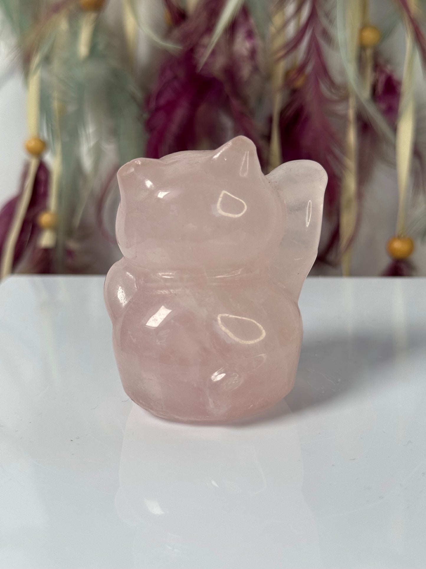 Lucky cat Rozenkwarts