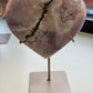 Roze Amethist hart 6 met groene Jaspis