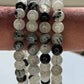Black Tourmaline in Quartz Bracelet 8mm