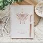 Luna Moth Daily Reflection Journal met Bergkristal kristal pen
