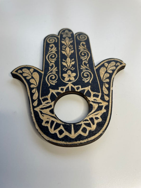 Bolhouder hout Hamsa hand